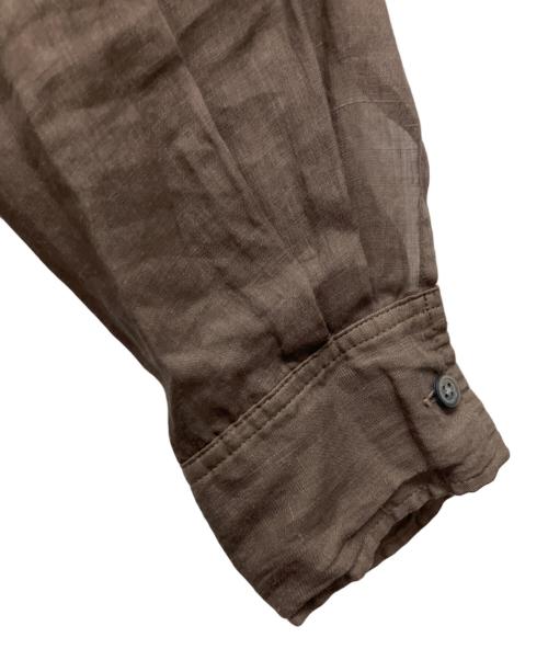 Whim Gazette（ウィムガゼット）Whim Gazette (ウィムガゼット) クルーネックラミーブラウス ブラウン サイズ:FREEの古着・服飾アイテム