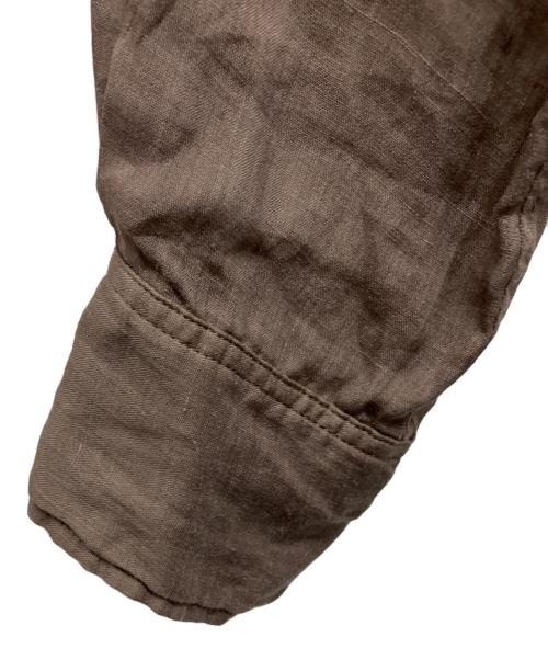 Whim Gazette（ウィムガゼット）Whim Gazette (ウィムガゼット) クルーネックラミーブラウス ブラウン サイズ:FREEの古着・服飾アイテム