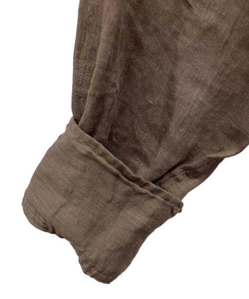 Whim Gazette（ウィムガゼット）Whim Gazette (ウィムガゼット) クルーネックラミーブラウス ブラウン サイズ:FREEの古着・服飾アイテム