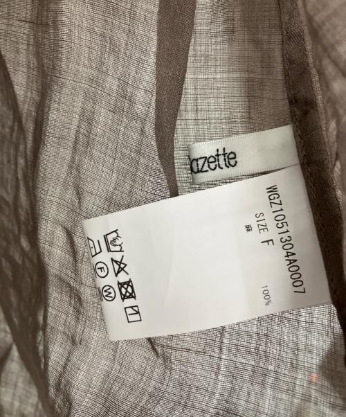 Whim Gazette（ウィムガゼット）Whim Gazette (ウィムガゼット) クルーネックラミーブラウス ブラウン サイズ:FREEの古着・服飾アイテム
