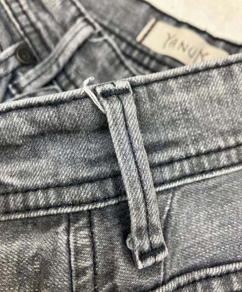YANUK（ヤヌーク）YANUK (ヤヌーク) ハイウエストテーパードデニム グレー サイズ:24の古着・服飾アイテム
