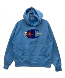 Champion REVERSE WEAVE（チャンピオン リバース ウィーブ）の古着「プルオーバーパーカー」｜スカイブルー