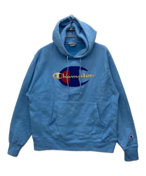 Champion REVERSE WEAVE（チャンピオン リバース ウィーブ）Champion REVERSE WEAVE (チャンピオン リバース ウィーブ) プルオーバーパーカー スカイブルー サイズ:XLの古着・服飾アイテム