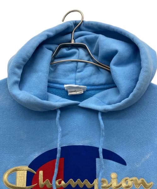 Champion REVERSE WEAVE（チャンピオン リバース ウィーブ）Champion REVERSE WEAVE (チャンピオン リバース ウィーブ) プルオーバーパーカー スカイブルー サイズ:XLの古着・服飾アイテム