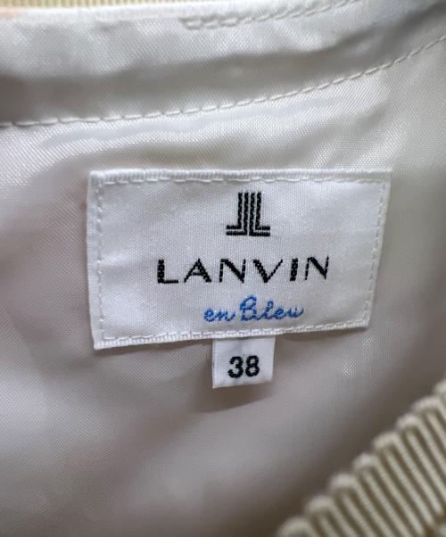 LANVIN en Bleu（ランバンオンブルー）LANVIN en Bleu (ランバンオンブルー) ノースリーブ・キャミソールワンピース ベージュ サイズ:38の古着・服飾アイテム