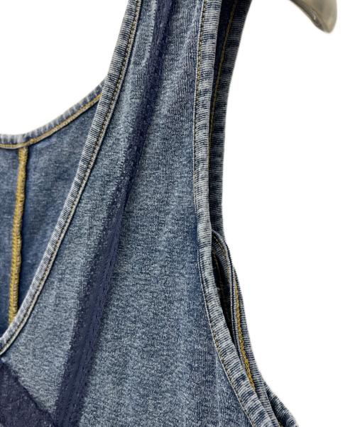 Ameri（アメリ）Ameri (アメリ) MEDI 2WAY DENIM LIKE LACE DOCKING DRESS ブルー サイズ:Sの古着・服飾アイテム