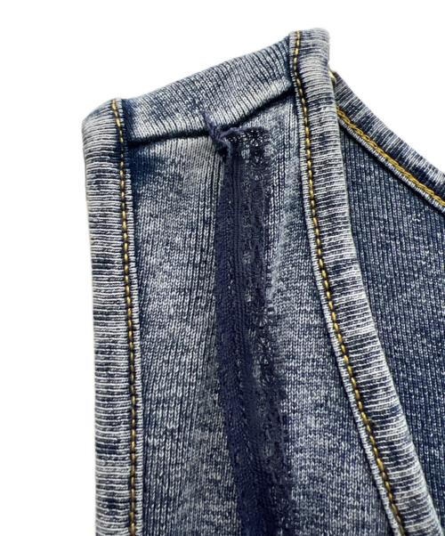 Ameri（アメリ）Ameri (アメリ) MEDI 2WAY DENIM LIKE LACE DOCKING DRESS ブルー サイズ:Sの古着・服飾アイテム