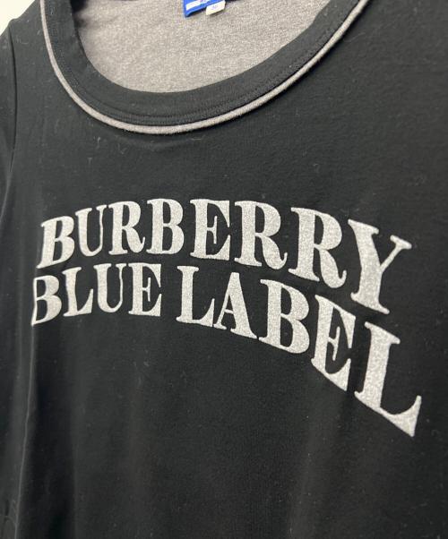 BURBERRY BLUE LABEL（バーバリー ブルー レーベル）BURBERRY BLUE LABEL (バーバリー ブルー レーベル) 半袖カットソー ブラック サイズ:38の古着・服飾アイテム