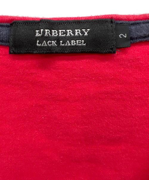 BURBERRY BLACK LABEL（バーバリーブラックレーベル）BURBERRY BLACK LABEL (バーバリーブラックレーベル) 半袖カットソー レッド サイズ:２の古着・服飾アイテム