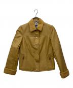 BURBERRY BLUE LABELバーバリー ブルー レーベル）の古着「ボア襟レザージャケット」｜ベージュ
