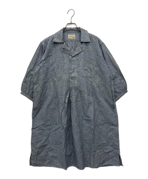 GRAPH ZERO（グラフゼロ）GRAPH ZERO (グラフゼロ) 長袖ワンピース ブルー サイズ:FREEの古着・服飾アイテム