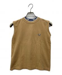 FRED PERRY（フレッドペリー）の古着「ノースリーブカットソー」｜ベージュ