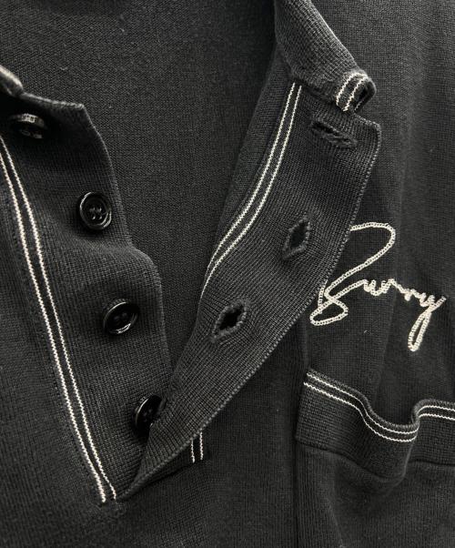 BURBERRY（バーバリー）BURBERRY (バーバリー) 刺繍半袖ポロシャツ ブラック サイズ:Mの古着・服飾アイテム