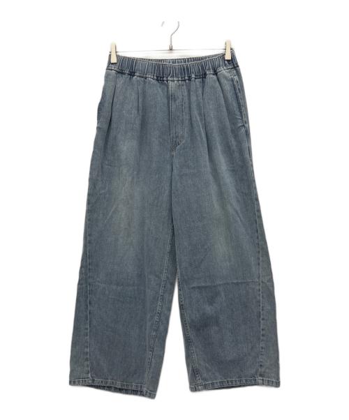 pual ce cin（ピュアルセシン）pual ce cin (ピュアルセシン) 綿麻デニムイージーパンツ スカイブルー サイズ:FREEの古着・服飾アイテム