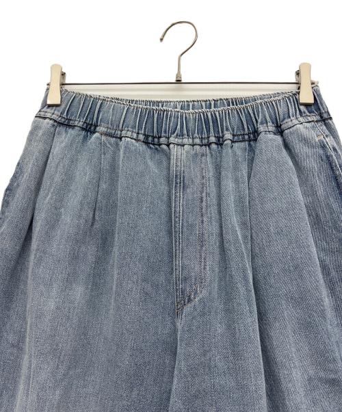 pual ce cin（ピュアルセシン）pual ce cin (ピュアルセシン) 綿麻デニムイージーパンツ スカイブルー サイズ:FREEの古着・服飾アイテム
