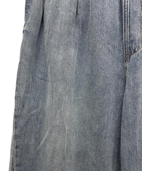 pual ce cin（ピュアルセシン）pual ce cin (ピュアルセシン) 綿麻デニムイージーパンツ スカイブルー サイズ:FREEの古着・服飾アイテム