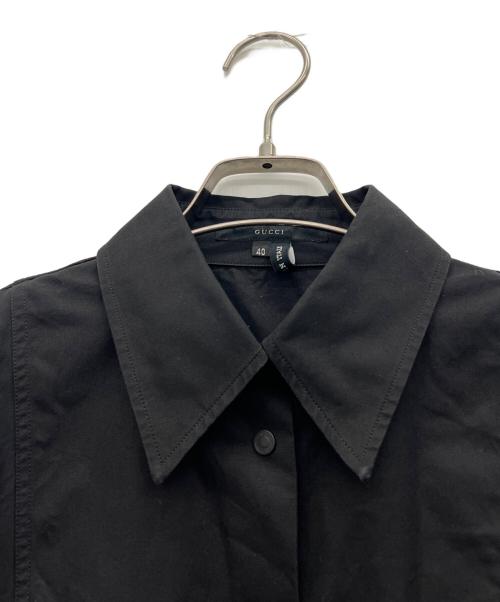 GUCCI（グッチ）GUCCI (グッチ) 長袖シャツ ブラック サイズ:40の古着・服飾アイテム