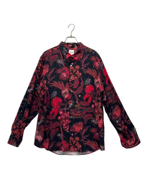 PAUL SMITH（ポールスミス）PAUL SMITH (ポールスミス) 長袖シャツ ブラック×レッド サイズ:XXLの古着・服飾アイテム