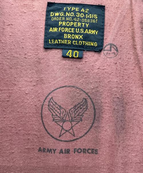 BRONX（ブロンクス）BRONX (ブロンクス) A2レザージャケット ブラウン サイズ:40の古着・服飾アイテム