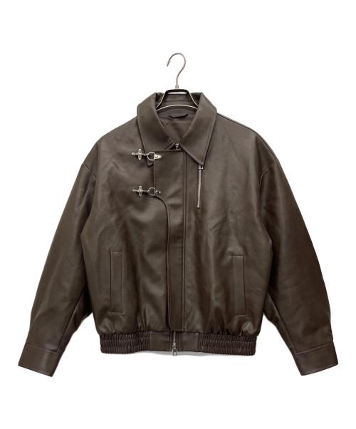 EMMAUELA（エマヌエーラ）EMMAUELA (エマヌエーラ) レザージャケット ブラウン サイズ:50の古着・服飾アイテム