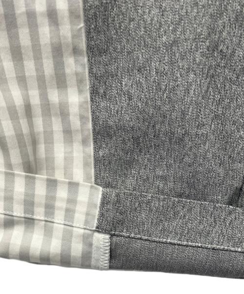 Dickies（ディッキーズ）Dickies (ディッキーズ) BEAMS (ビームス) パネルチェックパンツ ホワイト×グレー サイズ:Lの古着・服飾アイテム