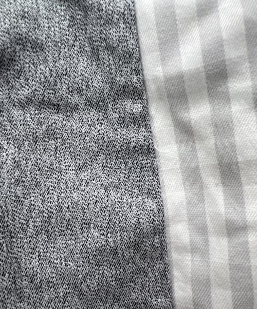 Dickies（ディッキーズ）Dickies (ディッキーズ) BEAMS (ビームス) パネルチェックパンツ ホワイト×グレー サイズ:Lの古着・服飾アイテム