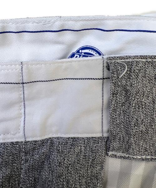 Dickies（ディッキーズ）Dickies (ディッキーズ) BEAMS (ビームス) パネルチェックパンツ ホワイト×グレー サイズ:Lの古着・服飾アイテム