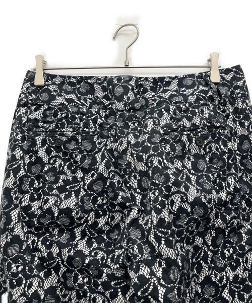 DOLCE & GABBANA（ドルチェ＆ガッバーナ）DOLCE & GABBANA (ドルチェ＆ガッバーナ) 総柄パンツ ブラック×ホワイト サイズ:34の古着・服飾アイテム