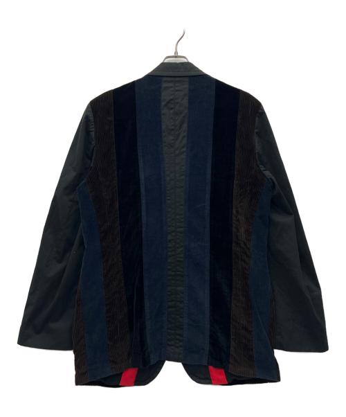 HUGO BOSS（ヒューゴ ボス）HUGO BOSS (ヒューゴ ボス) ドッキングベロアテーラードジャケット ブラック サイズ:不明の古着・服飾アイテム