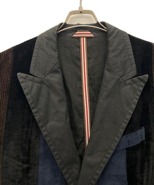 HUGO BOSS（ヒューゴ ボス）HUGO BOSS (ヒューゴ ボス) ドッキングベロアテーラードジャケット ブラック サイズ:不明の古着・服飾アイテム