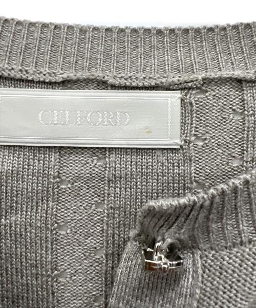 CELFORD（セルフォード）CELFORD (セルフォード) 薄手カーディガン グレー サイズ:36の古着・服飾アイテム
