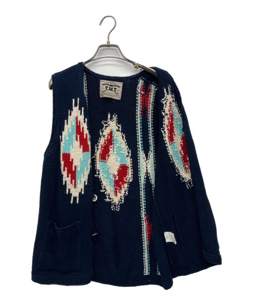 TMT（ティーエムティー）TMT (ティーエムティー) ニットベスト ネイビー サイズ:Mの古着・服飾アイテム