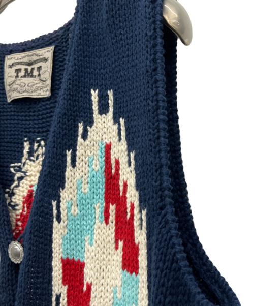 TMT（ティーエムティー）TMT (ティーエムティー) ニットベスト ネイビー サイズ:Mの古着・服飾アイテム