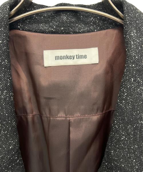 MONKEY TIME（モンキータイム）MONKEY TIME (モンキータイム) ツイードジャケット ブラック サイズ:Mの古着・服飾アイテム