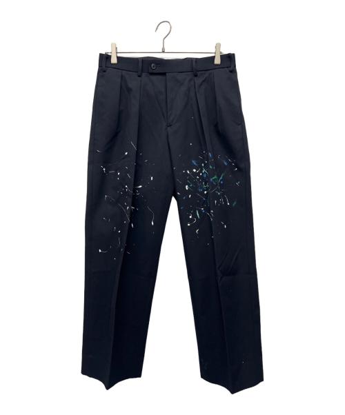EDIFICE（エディフィス）EDIFICE (エディフィス) ペイントデザインパンツ ネイビー サイズ:Mの古着・服飾アイテム