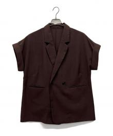 green label relaxing（グリーンレーベルリラクシング）の古着「フレンチスリーブ シャツ ジャケット」｜ブラウン