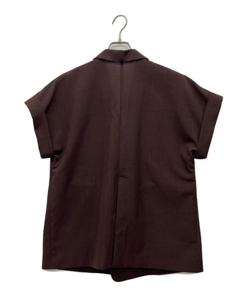 green label relaxing（グリーンレーベルリラクシング）green label relaxing (グリーンレーベルリラクシング) フレンチスリーブ シャツ ジャケット ブラウン サイズ:FREEの古着・服飾アイテム