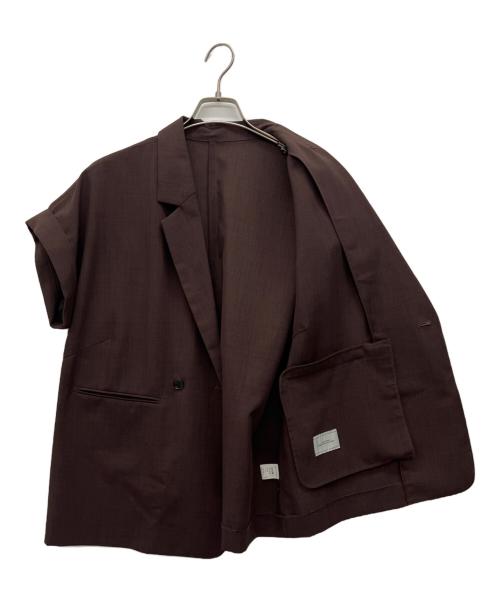 green label relaxing（グリーンレーベルリラクシング）green label relaxing (グリーンレーベルリラクシング) フレンチスリーブ シャツ ジャケット ブラウン サイズ:FREEの古着・服飾アイテム
