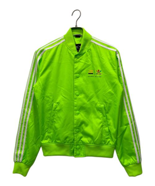 adidas（アディダス）adidas (アディダス) Pharrell Williams (ファレルウィリアムス) ブルゾン グリーン サイズ:Mの古着・服飾アイテム