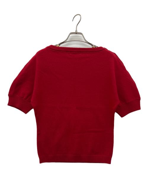 BURBERRY LONDON（バーバリーロンドン）BURBERRY LONDON (バーバリーロンドン) 薄手ニット レッド サイズ:38の古着・服飾アイテム