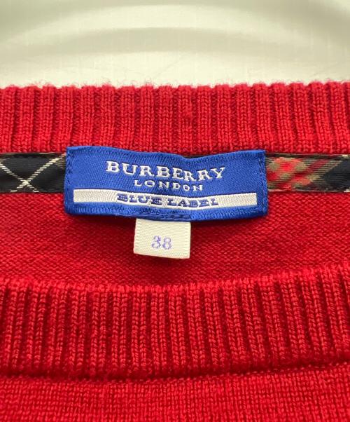 BURBERRY LONDON（バーバリーロンドン）BURBERRY LONDON (バーバリーロンドン) 薄手ニット レッド サイズ:38の古着・服飾アイテム