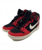 NIKEナイキ）の古着「Dunk High Plaid」｜レッド×ブラック