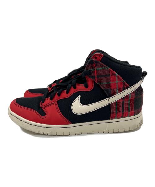 NIKE（ナイキ）NIKE (ナイキ) Dunk High Plaid レッド×ブラック サイズ:28の古着・服飾アイテム
