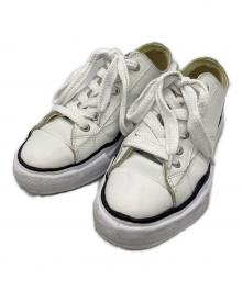 Maison MIHARA YASUHIRO（メゾン ミハラ ヤスヒロ）の古着「"PETERSON"OG Sole Leather Low-top Sneakers」｜ホワイト