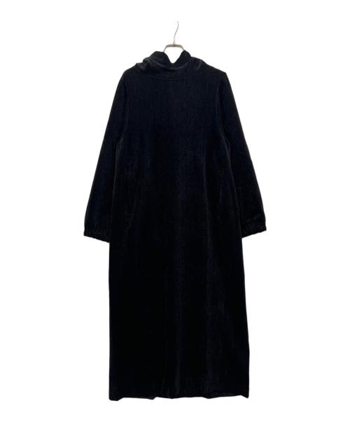 crewre（クルーレ）crewre (クルーレ) ベルベットフードワンピース ブラック サイズ:1の古着・服飾アイテム