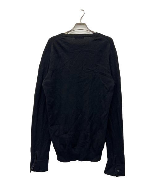 BURBERRY BLACK LABEL（バーバリーブラックレーベル）BURBERRY BLACK LABEL (バーバリーブラックレーベル) 薄手ニット ブラック サイズ:3の古着・服飾アイテム