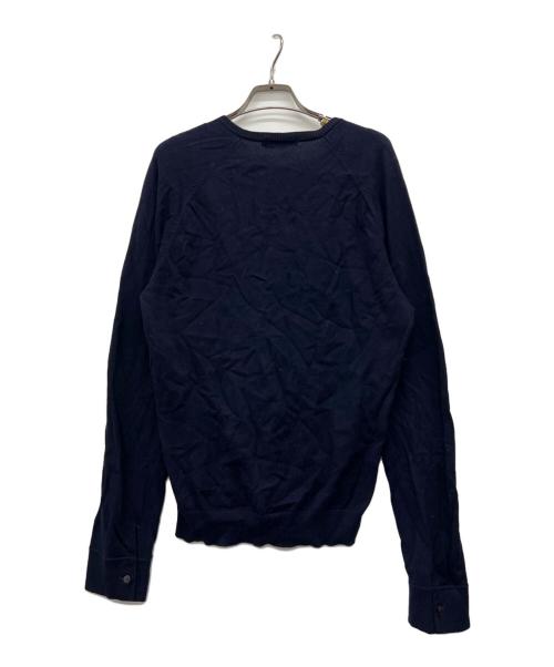 BURBERRY BLACK LABEL（バーバリーブラックレーベル）BURBERRY BLACK LABEL (バーバリーブラックレーベル) 薄手ニット ネイビー サイズ:3の古着・服飾アイテム