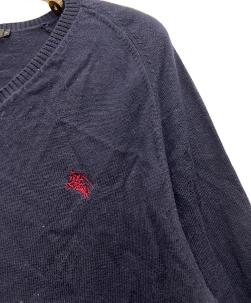 BURBERRY BLACK LABEL（バーバリーブラックレーベル）BURBERRY BLACK LABEL (バーバリーブラックレーベル) 薄手ニット ネイビー サイズ:3の古着・服飾アイテム