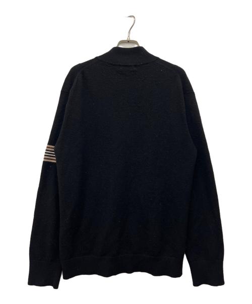BURBERRY BLACK LABEL（バーバリーブラックレーベル）BURBERRY BLACK LABEL (バーバリーブラックレーベル) ニットカーディガン ブラック サイズ:3の古着・服飾アイテム