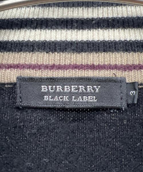 BURBERRY BLACK LABEL（バーバリーブラックレーベル）BURBERRY BLACK LABEL (バーバリーブラックレーベル) ニットカーディガン ブラック サイズ:3の古着・服飾アイテム